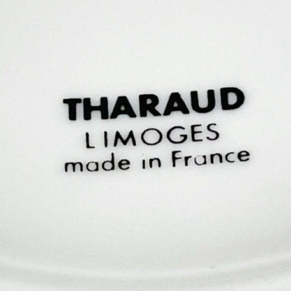 Tharaud Limoges Made in France footed cake stand blue forget me nots 12.5” X 4” - Picture 9 of 10